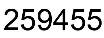 Número 259455 imagen negro