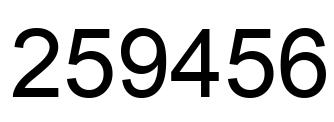 Número 259456 imagen negro