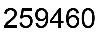 Número 259460 imagen negro