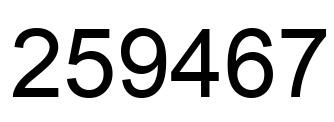 Número 259467 imagen negro