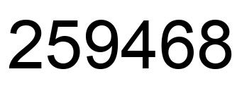 Número 259468 imagen negro