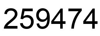 Número 259474 imagen negro