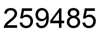 Número 259485 imagen negro