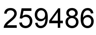 Número 259486 imagen negro