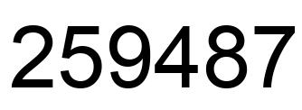 Número 259487 imagen negro