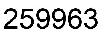 Number 259963 black image