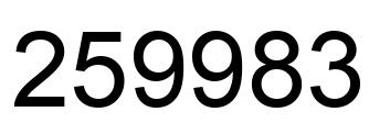 Number 259983 black image