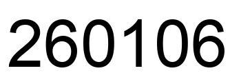 Number 260106 black image