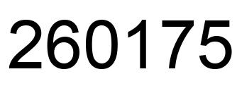 Number 260175 black image