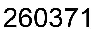 Número 260371 imagen negro
