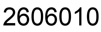 Número 2606010 imagen negro