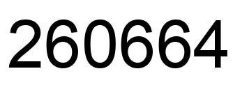 Number 260664 black image