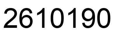 Number 2610190 black image