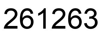 Number 261263 black image