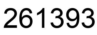 Número 261393 imagen negro