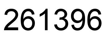 Number 261396 black image