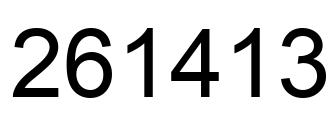 Número 261413 imagen negro