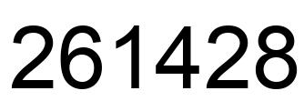 Number 261428 black image