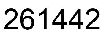 Number 261442 black image