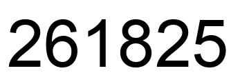 Number 261825 black image