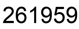 Number 261959 black image