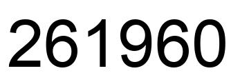 Number 261960 black image