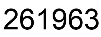 Number 261963 black image