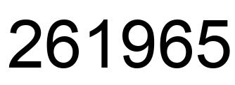 Number 261965 black image