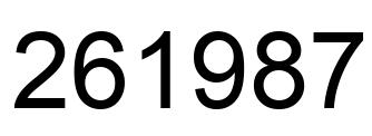 Número 261987 imagen negro