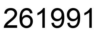 Number 261991 black image