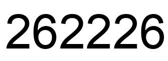 Number 262226 black image