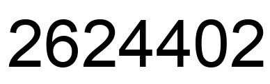 Número 2624402 imagen negro