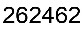 Number 262462 black image