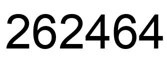 Number 262464 black image