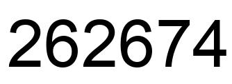 Number 262674 black image