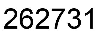 Number 262731 black image