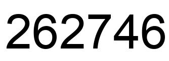 Number 262746 black image