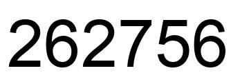 Number 262756 black image