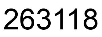 Number 263118 black image