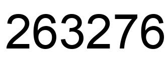 Number 263276 black image