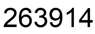 Número 263914 imagen negro