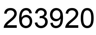 Number 263920 black image