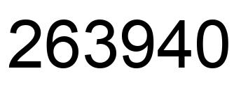 Número 263940 imagen negro