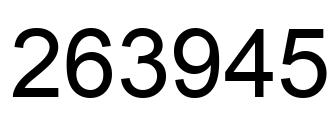Número 263945 imagen negro