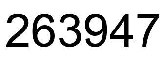 Número 263947 imagen negro