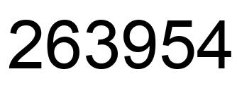 Número 263954 imagen negro