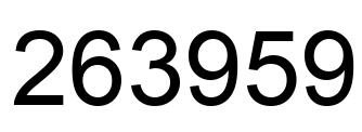 Número 263959 imagen negro