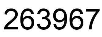 Número 263967 imagen negro
