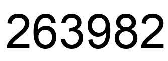 Número 263982 imagen negro
