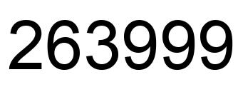 Number 263999 black image
